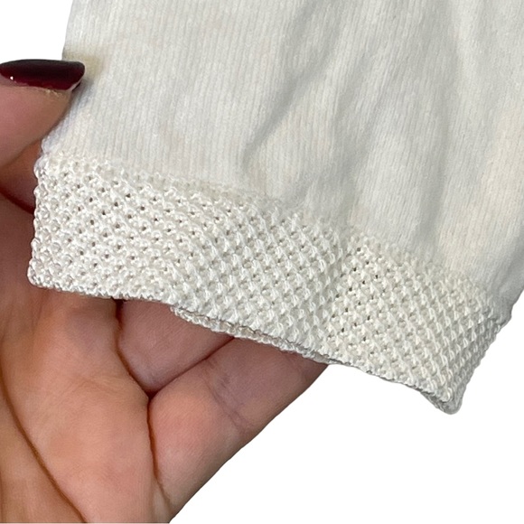 Talbots VTG Long Sleeve Lightweight Cardigan Size L Textured Knit Trim Ivory - Picture 6 of 11